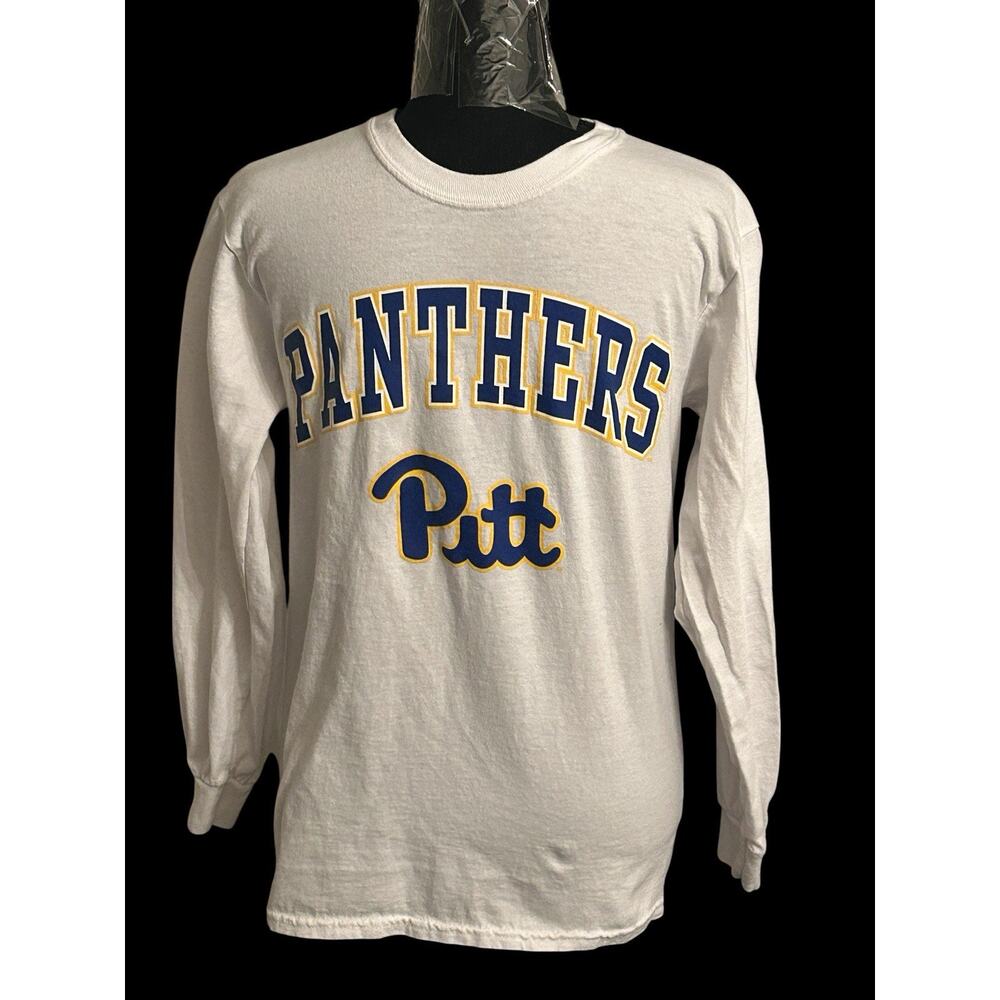 Pitt Panthers White Long Sleeve T Shirt‎ Mens Small Fanatics Brand Pittsburgh